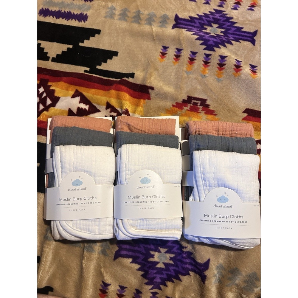 Muslim Burp Cloths! Three Packs! Nine Cloths! New